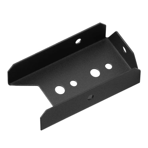 20 Pack Fence Rail Brackets For 2x4 Wood Posts, 18 Gauge Black Powder Coated Steel, Inner Width 1-1/2 Inches, angled view