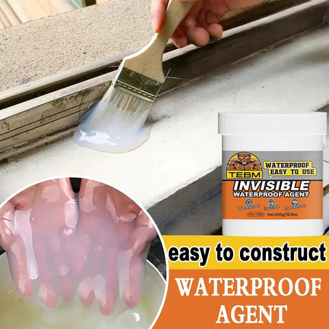 Heavy Duty Waterproof Sealant For Flat Metal Roof Gutters And Foundations That Kicks Leaks To The Curb and Rocks, applying with brush.
