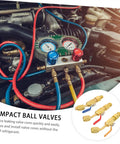 Three Piece Heavy Duty Solid Brass Ball Valves That Slide Into Tight Spaces Like A Dream And Deliver A Bulletproof Shut Off With No Sweat Hook Up For Any Plumbing Or HVAC Project in a car engine compartment.