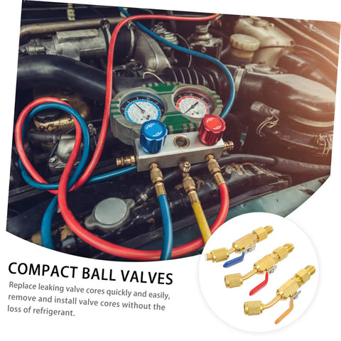 Three Piece Heavy Duty Solid Brass Ball Valves That Slide Into Tight Spaces Like A Dream And Deliver A Bulletproof Shut Off With No Sweat Hook Up For Any Plumbing Or HVAC Project in a car engine compartment.