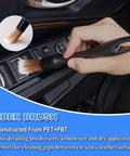 Using 7 Piece Must Have Car Detailing Brush Kit With Boar Hair Bristles Soft Fiber And Ultra Soft Detail Brushes on car console