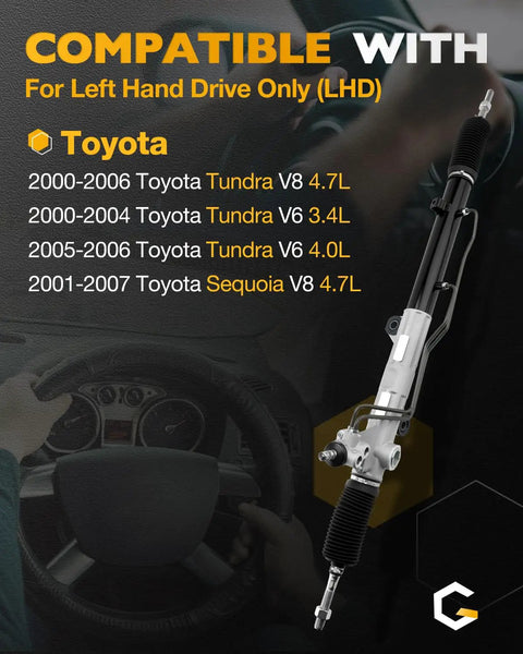 Heavy Duty Hydraulic Power Steering Rack And Pinion Replacement For 2000 2006 Toyota Tundra 3.4L 4.0L 4.7L And 2001 2007 Sequoia