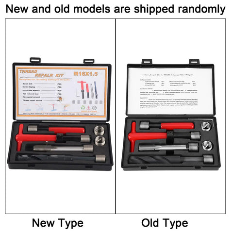 11Pcs M16x1.5 Thread Repair Kit In Stainless Steel For Helicoil Style Threaded Holes, Drill And Tap Insertion Tool Set, New and Old Models