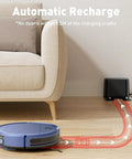 Robot Vacuum And Mop Combo With Schedule App Remote Voice Control 2300Pa Strong Suction Slim Self Charging Dock 2 In 1 Floor Cleaner