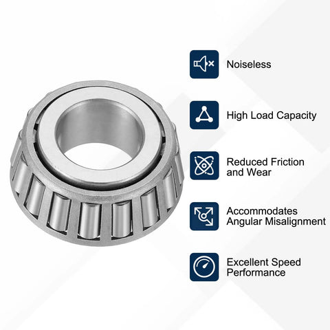 Top Shelf 1380 Tapered Roller Bearing Cone With A Beefy 22mm Bore And Premium Chrome Steel Body showing high load capacity and design.