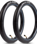 Set of two Heavy Duty 14x2.125 Inner Tube With Angled Valve Stem for electric scooters and e-bikes, shown in black rubber.
