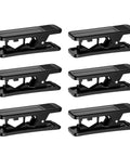 Set of six black heavy duty tubing cutter for nylon and PVC hoses replaceable blade screw clamp design durable plastic and metal.