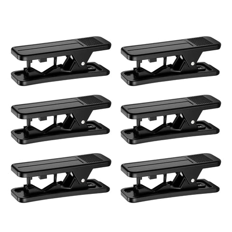 Set of six black heavy duty tubing cutter for nylon and PVC hoses replaceable blade screw clamp design durable plastic and metal.