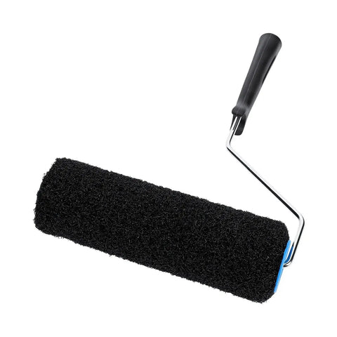 Top Shelf Nine Inch Drywall Texture Roller Cover Heavy Duty Capacity Nylon Design For Flawless Joint Compound Application Slick Wall And Ceiling Finish with black nylon texture.
