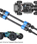 Beefy Hardened Steel Driveshaft Axles CVD Upgrade Kit shown with RC car model for heavy duty power transmission