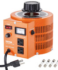 Built Tough 2000VA AC Voltage Regulator Step Up Down Transformer 110V Input Smooth 0 To 130V Output Adjustable Power Supply with fuse and power indicator.