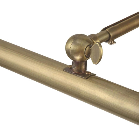 Adjustable 14 Inch LED Picture Light 4W Antique Brass Finish 3000K Warm Glow With Decorative Hinge UV Safe Energy Saving