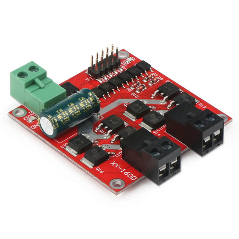 Beefed Up Dual DC Motor Driver With PWM Speed Control L298 H Bridge on red circuit board
