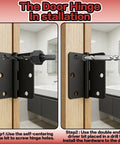 Pro Grade Aluminum Door Hinge Jig And Lock Installation Kit Heavy Duty Router Template shown in use for hinge installation.