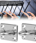Bulletproof M8 Stainless Steel Pad Eye Plate with 4 Hole Design for secure ceiling and wall mount applications.