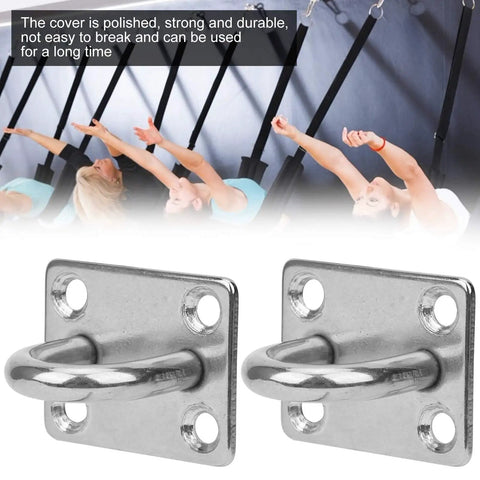 Bulletproof M8 Stainless Steel Pad Eye Plate with 4 Hole Design for secure ceiling and wall mount applications.