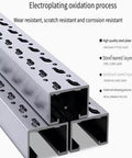 Close-up of Heavy Duty Garage Shelving Unit, 78 Inch Adjustable 4 Tier Stainless Steel Storage Rack showcasing steel plate with oxidation process.