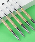 Japanese Style Gel Pens 0.35mm Extra Fine Point No Smudge Quick Dry For Journaling Planners And Thin Notebook Paper shown in a row