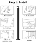 Easy installation guide for Rock Solid Square Stair Baluster Posts With 270 Degree Flex Metal Railing Spindles.