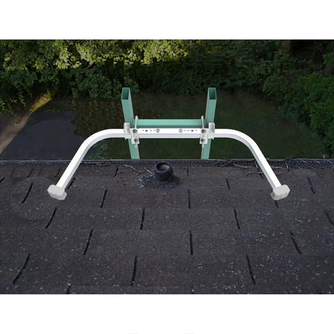 Ladder Stabilizer Heavy Duty Aluminum Extension Accessory for Roof Gutter Guard Cleaning Tools Ladder Stand Off Wing Span and Wall Ladder Hooks with Non Slip Rubber Bottom Pad Patent on roof