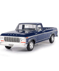 Ford 1979 F150 Pickup Diecast Truck Model In Dark Blue One Twenty Four Scale With Realistic Exterior And Interior Details