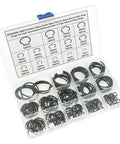 300 Piece Metric Round Wire Internal Snap Ring Assortment Kit In Carbon Spring Steel With Black Finish Includes 14 Bore Sizes From 7mm To 30mm