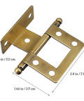 Vintage Style Solid Metal Cabinet Door Hinges 19mm Non Mortise Folding Hinges 2.8 in gold hinge for Wooden Doors