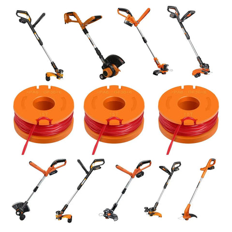 Easy Install Edger Spool Replacement 10ft 0.065 Inch for Worx Weed Eater String Trimmer WG154 WG155 WG175 WG180 kits