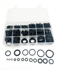 800 Piece O Ring Kit With Nitrile Rubber Seals And Gaskets All-In-One Black O Ring Assortment in storage case with size variety.