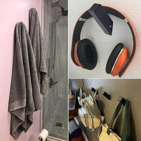 Matte Black Wall Mounted Stainless Steel Towel Hooks 4 Pack Built To Last For Bathroom And Kitchen Durable Coat Robe Hangers