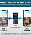IPhone XS Max 6.5 Inch LCD Screen Replacement With Digitizer Assembly showing before and after screen repair using logic programmer