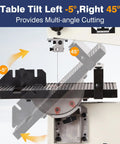 Beast Of A Portable Nine Inch Woodworking Bandsaw With Cast Aluminum Worktable Table Tilt Adjustment for Multi-Angle Cuts