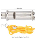 Stainless Steel Pigeon Training Whistle With Lanyard, 7.5x1.5cm, Crazy Loud Ultrasonic Tone, Safe Non Toxic for Homing Pigeons