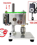Hella Compact Mini Bench Drill Press for Precision DIY Projects, adjustable with aluminum build and motor for workshops.