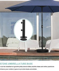 Fits 0.75 To 1.5 Inch Diameter Umbrella Poles Universal Clamp Mount Table Bracket Granite Umbrella Stand beside pool