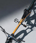 Top view of bike with Universal 9/16 Inch Bike Pedals Non Slip Lightweight Nylon Fiber Wide Flat Platform, mounted on a road bike.