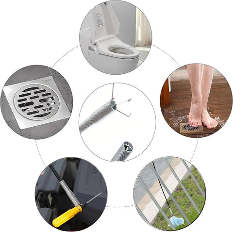 Flexible Drain Snake Clog Remover Tool For Toilet, Shower, Kitchen And Bathroom Drains, 61 Inch Reach Gutter Cleaner Grabber, Opens Stubborn Clogs Quickly, Flexible Claw Reacher For Easy Home Plumbing