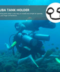 Adjustable Scuba Tank Hose Retainer Band With Handle Portable Diving Bottle Carrier Strap in use underwater during scuba dive