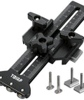 Precision Thin Rip Jig Featuring Heavy Duty Triple Pulleys For Dead Set Accurate Strip Cuts, device with knobs and measuring guide.