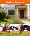 Green Orange Landscape Edging Border For Lawn And Garden, 4 Inch By 100 Ft Flexible Plastic Edging With 150 Stakes