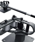 Compact Bench Top Metal Bender with 7 Dies, Manual Flat Bar Bender, Pro Grade Heavy Duty Machine with telescoping handle, YP-9.
