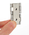Retro Style Double Acting Cabinet Hinges 10 Pack Iron Door Hinges For Folding Screens And Furniture 47x47mm White Nickel Finish Built To Last