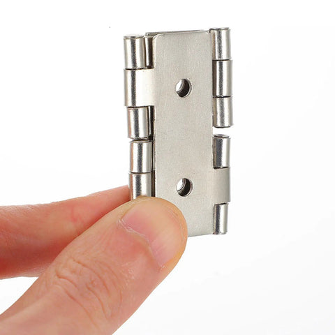 Retro Style Double Acting Cabinet Hinges 10 Pack Iron Door Hinges For Folding Screens And Furniture 47x47mm White Nickel Finish Built To Last