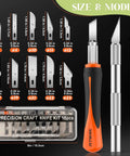 Exacto Knife Set With 16 Pieces Including Three Craft Knives And Thirteen SK5 Steel Blades For Precise Carving Modeling
