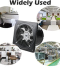 8 Inch Through Wall Exhaust Fan With 500CFM, 110V, 80W, Built Tough Metal Construction, Low Noise Operation, Anti Corrosion, collage