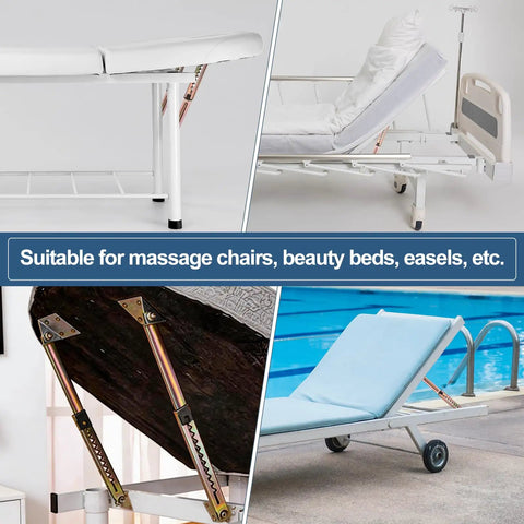 Heavy Duty Adjustable Lifting Bracket, Smooth Operator Hinge Lift Rod Mechanism For Sofa Beds, Wardrobes, And Cabinets, Built Tough Zinc Design Makes A No Sweat Upgrade, Two Pack Square Double End Furniture Hardware showcases adjustable rods on various furniture.