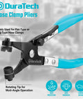 Hose Clamp Pliers With Swivel Flat Band For Automotive Repair Multi Angle Flexible Jaws With Rotating Tip For Access