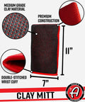 Clay Mitt Combo For Lightning Fast Car Detailing: Detail Spray Lubricant And Medium Grade Clay Mitt, premium construction, double-stitched