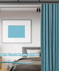 All-In-One Bendable Ceiling Curtain Track System With 12Ft Flexible Sliding Rails in room divider setup