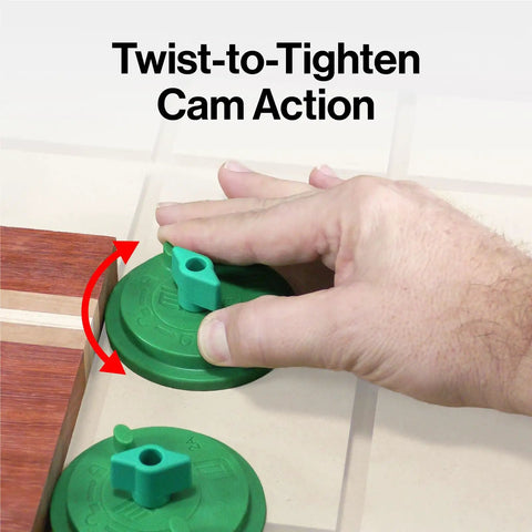 Ring Clamp Set For Dovetail Track System Twist To Tighten Cam Action Low Profile Workholding For Woodworking CNC Router Tables